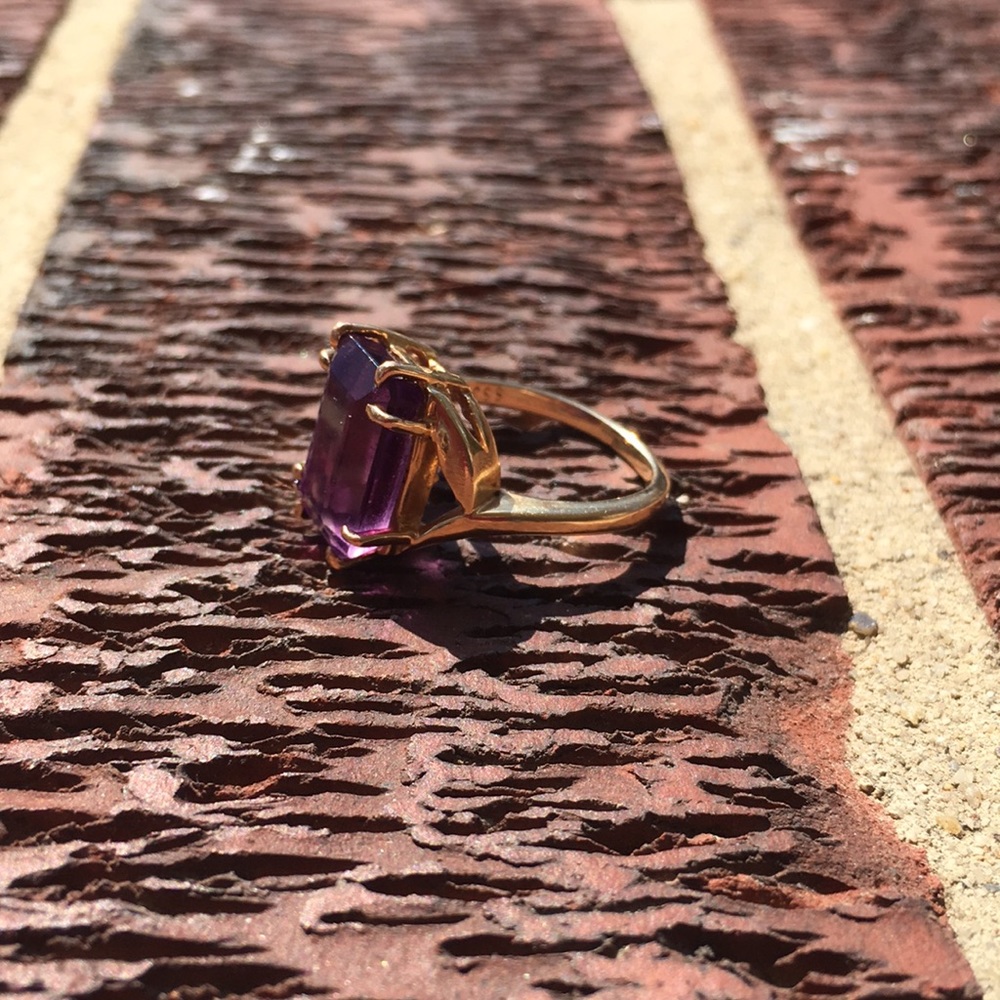 14k gold amethyst ring